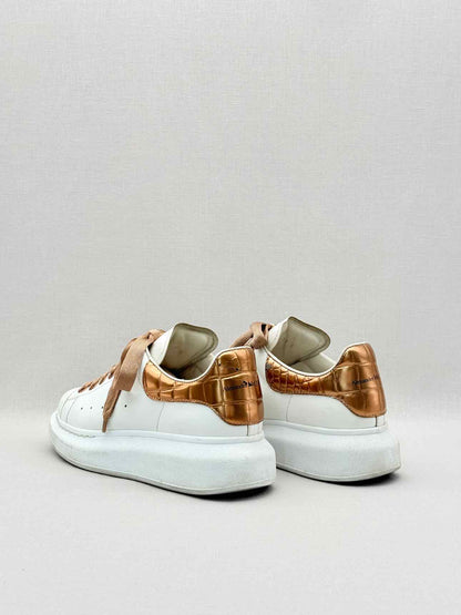 ALEXANDER MCQUEEN White & Bronze Size EU 37 Sneakers