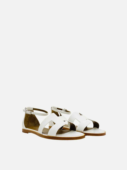 HERMES Santorini Blanc Sandals 39