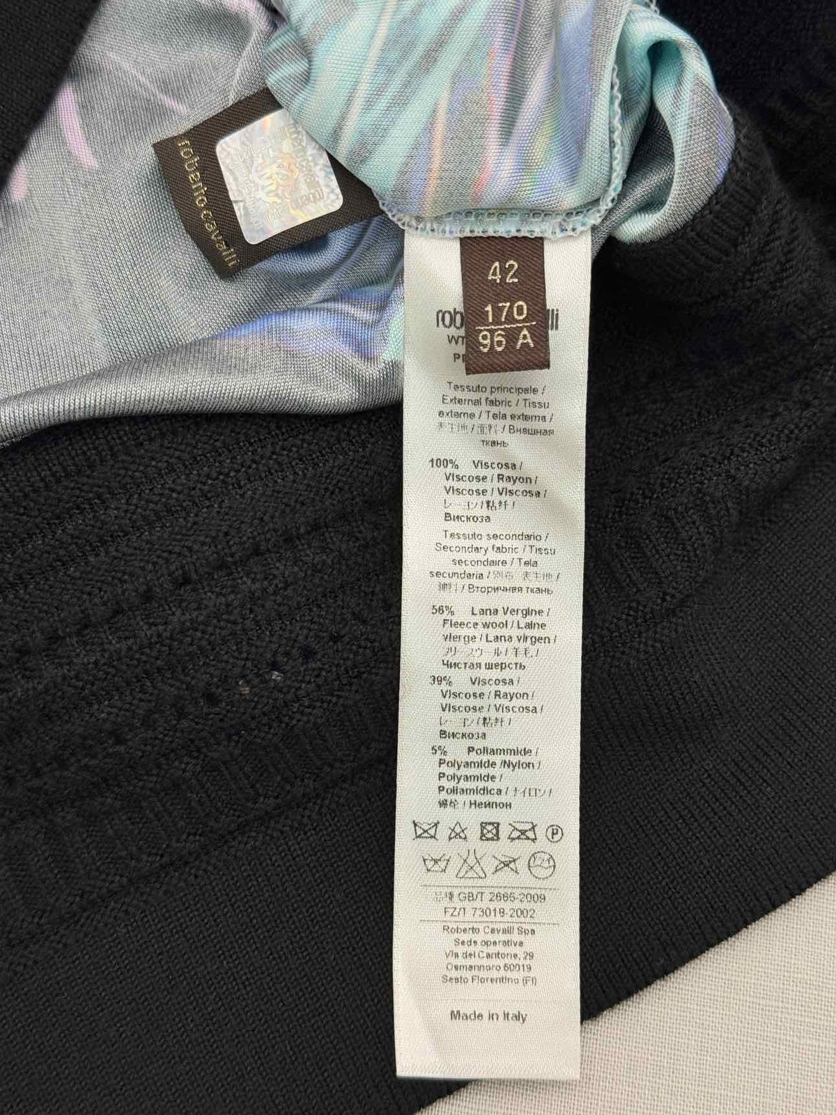 ROBERTO CAVALLI White Multicolor Size US 6 Short Dress