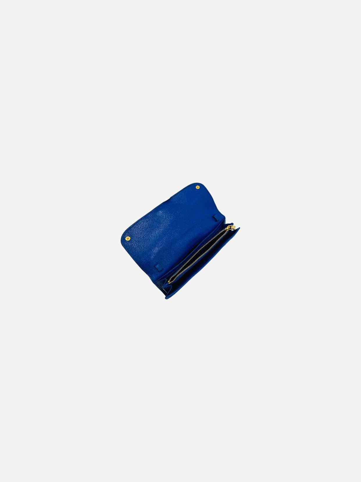 Pre - loved MIU MIU Wallet on Chain Royal Blue Shoulder Bag at Reems Closet