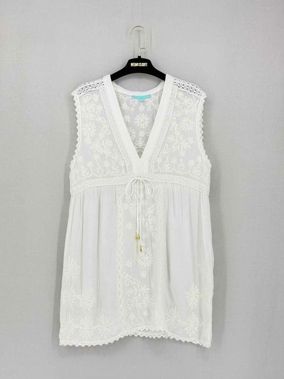 MELISSA ODABASH White Size Medium Short Dress