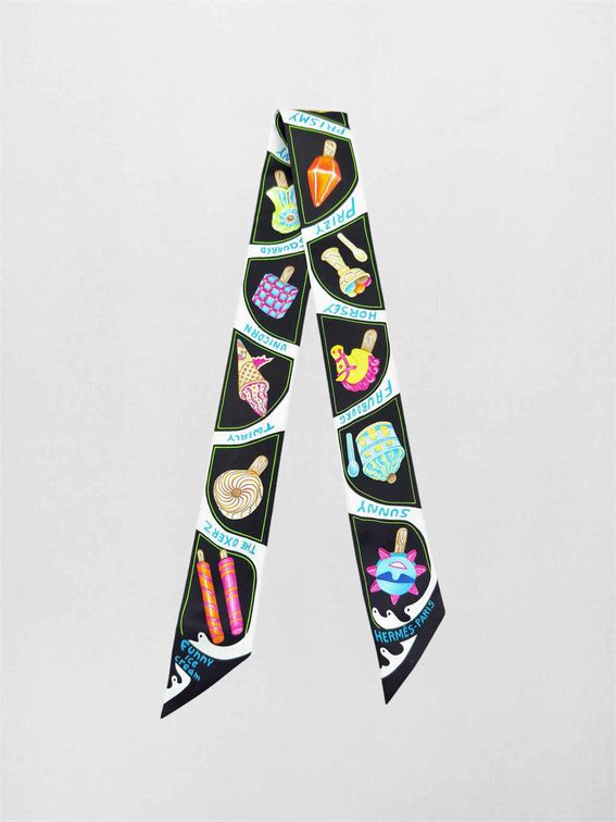HERMES Noir Multicolore Twill