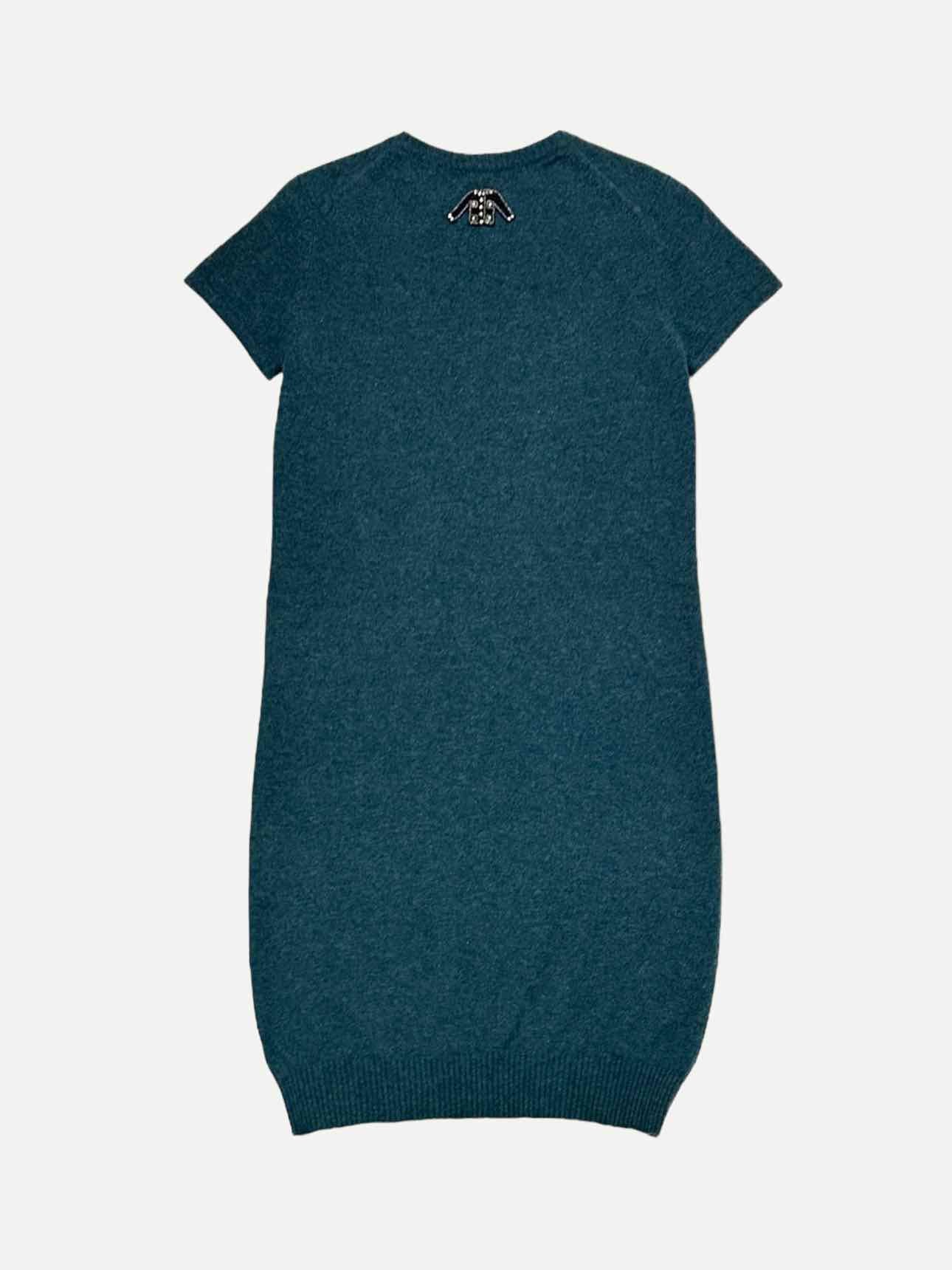 CHANEL Knit Green Size US 2 Short Dress