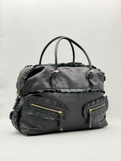 GUCCI Black Frilled Tote Bag