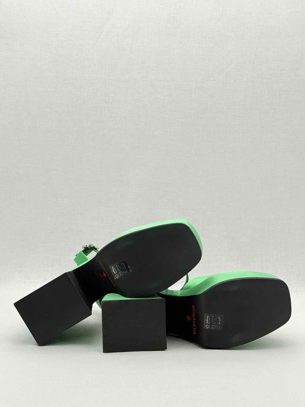 NODALETO Bulla Joni Green Size EU 38.5 Heeled Sandals
