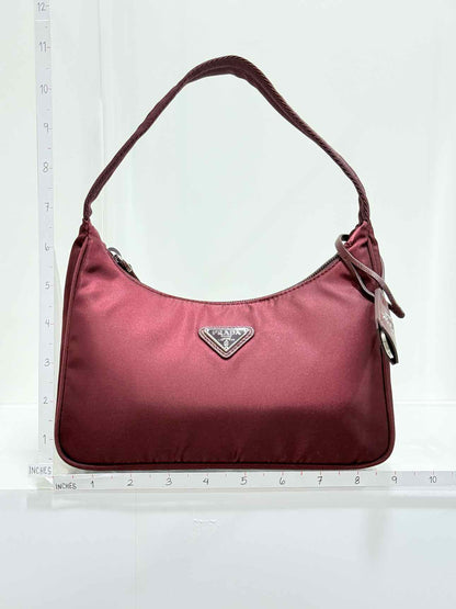 PRADA Re-Edition 2000 Burgundy Shoulder Bag