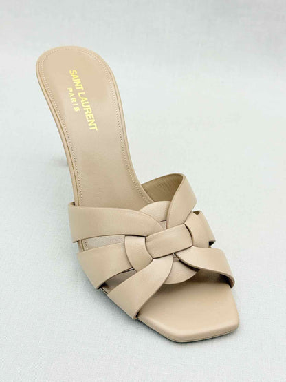 SAINT LAURENT Tribute Beige Size EU 39 Mules