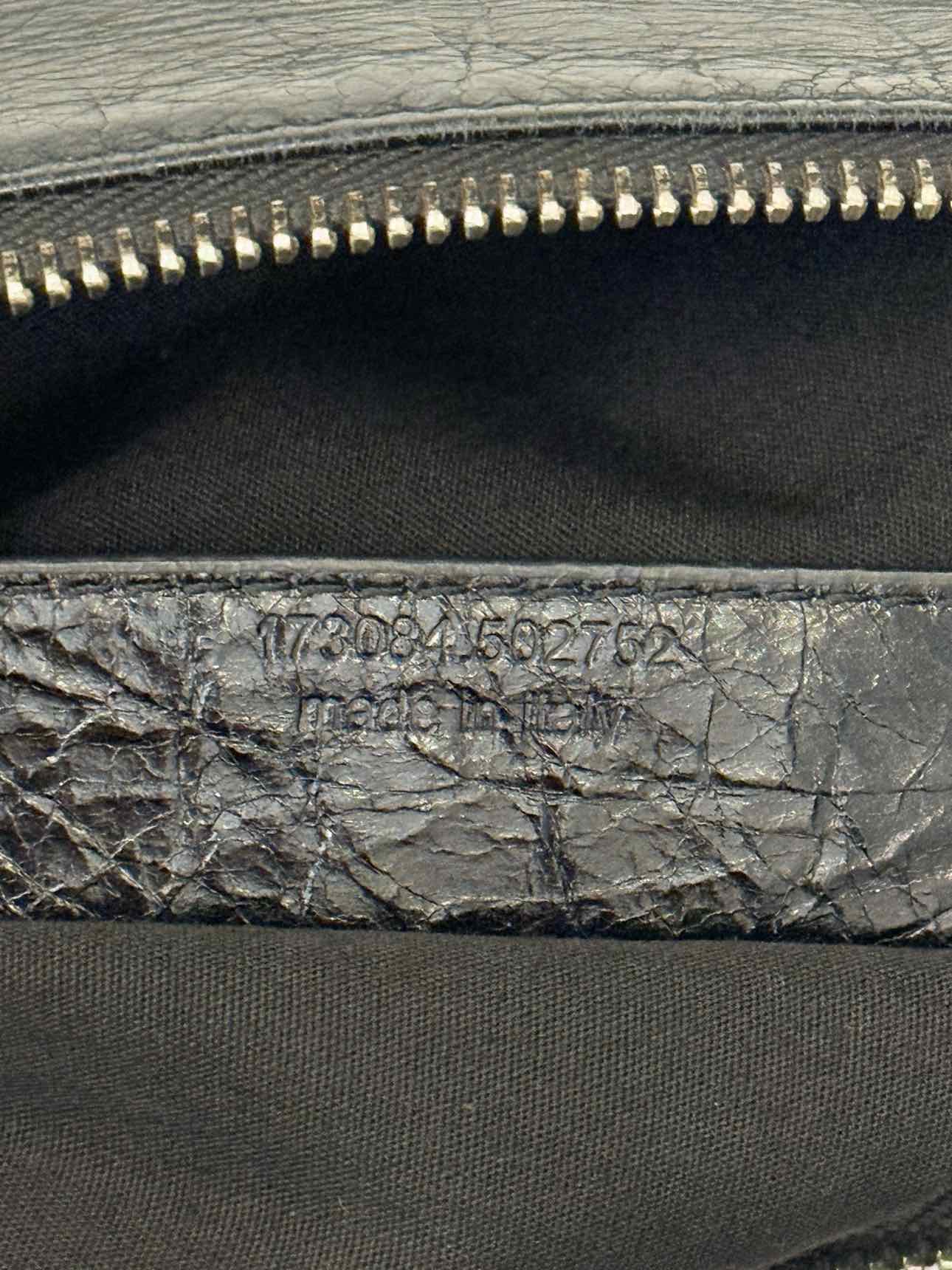 BALENCIAGA Black Logo Print Clutch