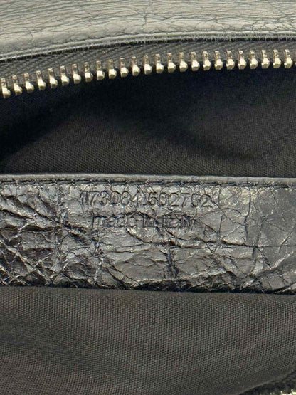 BALENCIAGA Black Logo Print Clutch