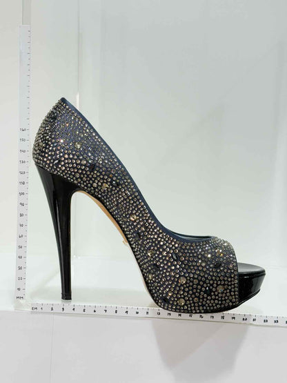 GINA Black Swarovski Embellished Size EU 40 Pumps