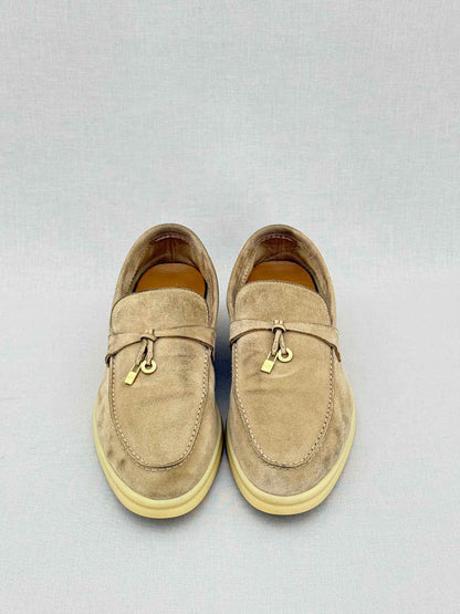 LORO PIANA Beige Size EU 39.5 Slip-ons