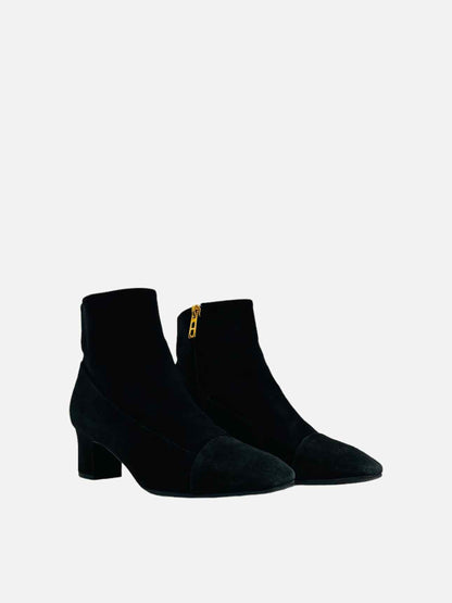 HERMES Curacao Black Ankle Boots 35