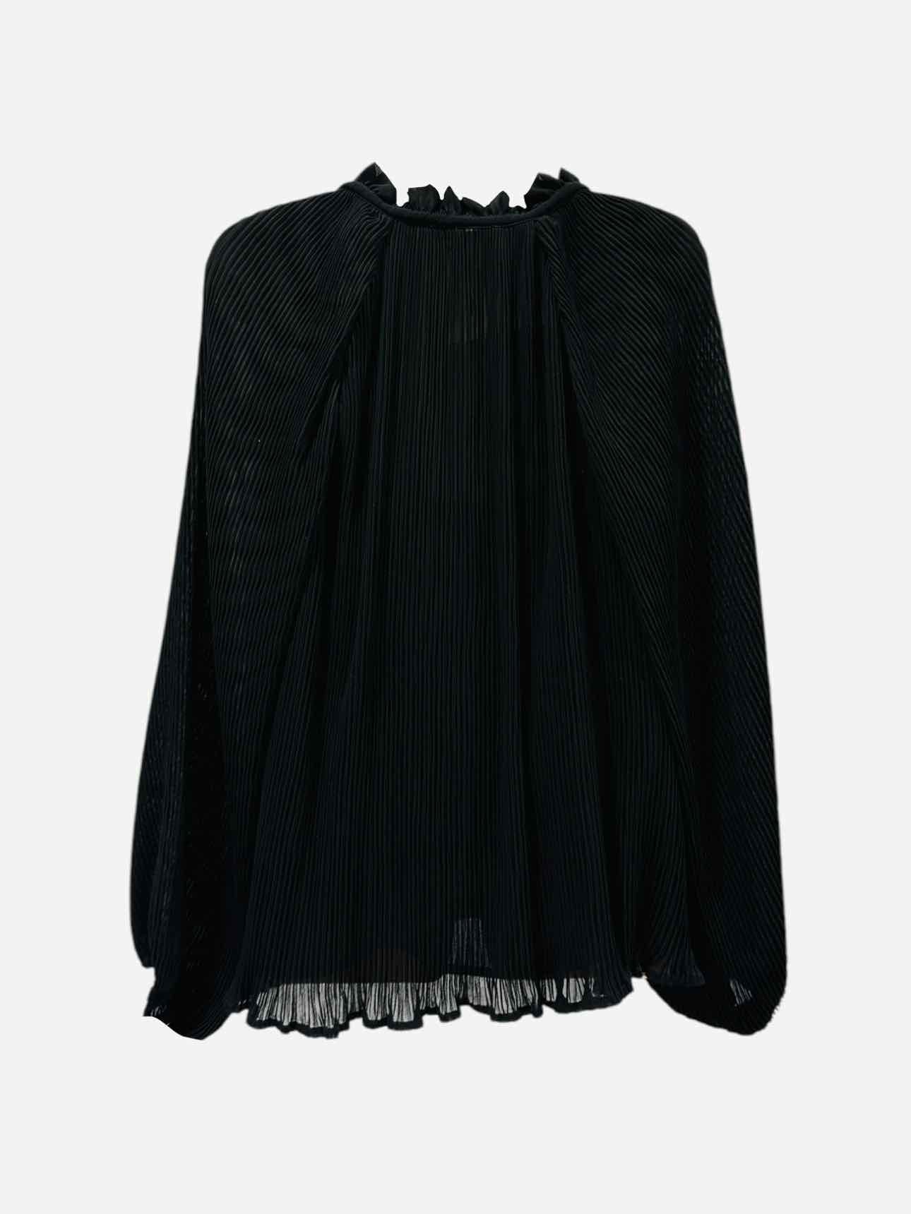 MAJE Sheer Black Blouse