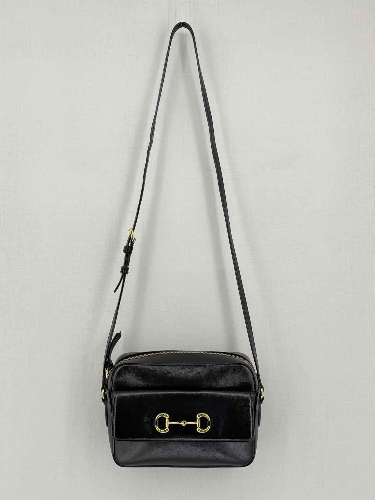 GUCCI Horsebit 1955 Black Shoulder Bag