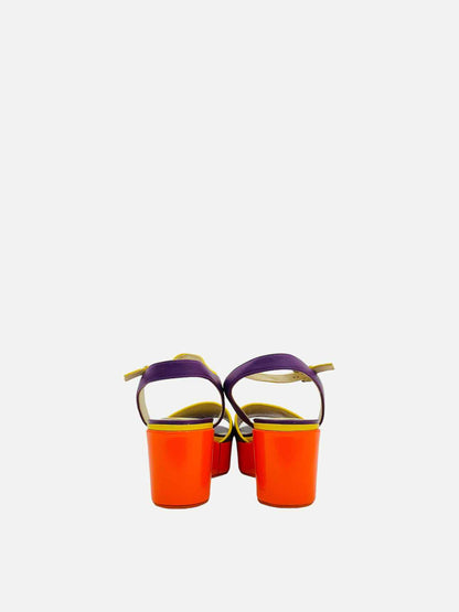 ETRO Ankle Strap Orange Multicolor Size EU 36 Wedges