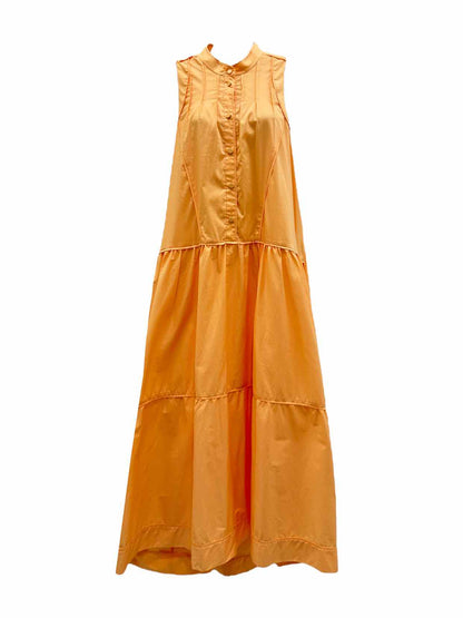 JONATHAN SIMKHAI Tiered Orange Maxi Dress