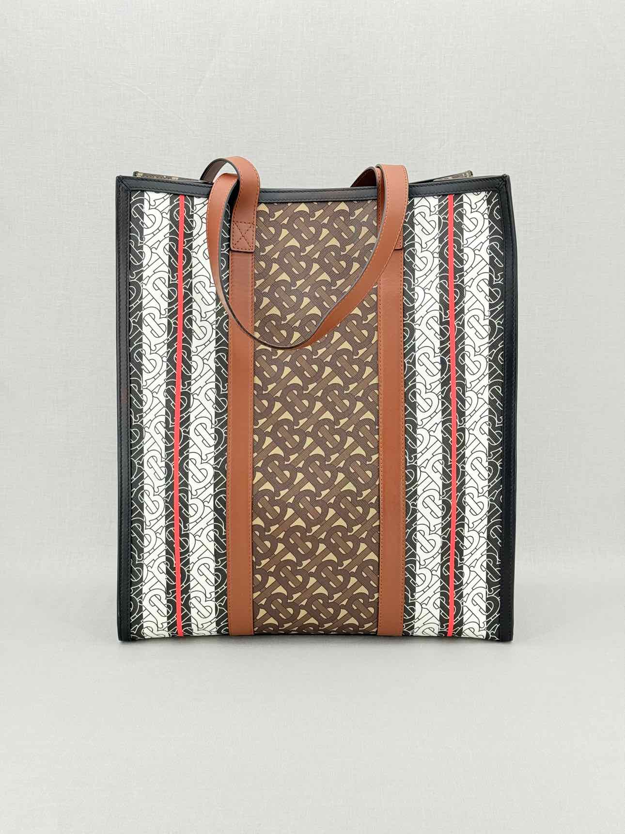 BURBERRY Portrait Brown Monogram Tote Bag
