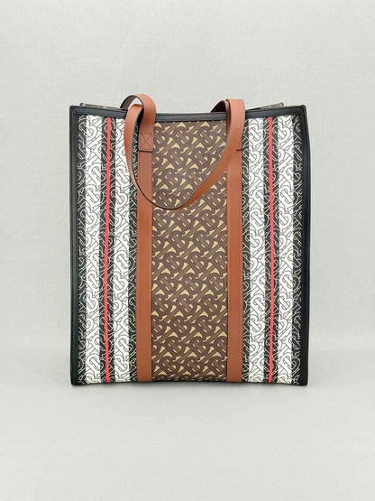 BURBERRY Portrait Brown Monogram Tote Bag
