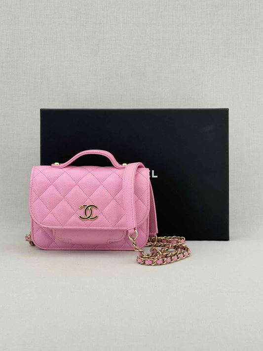 CHANEL Business Affinity Lilac Quilted Top Handle