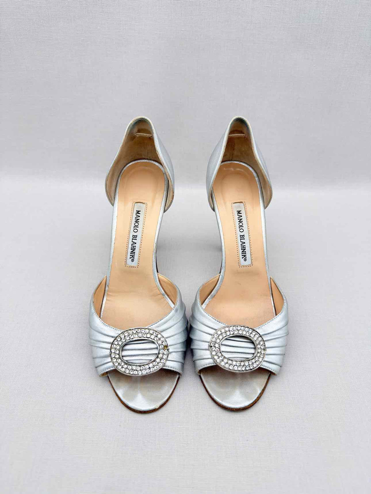 MANOLO BLAHNIK Silver Size EU 38.5 Heeled Sandals