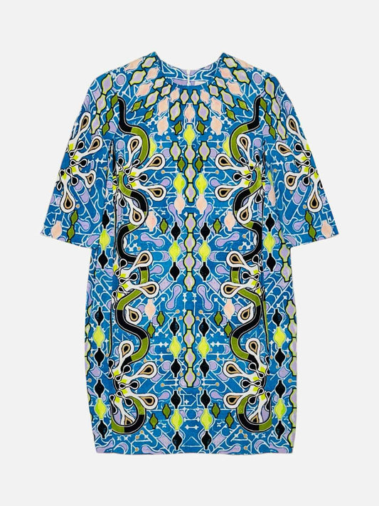 PETER PILOTTO Blue Multicolor Printed Mini Dress