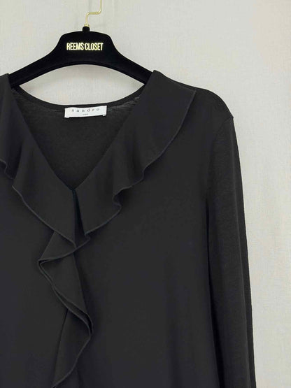 SANDRO Black Size Large Blouse