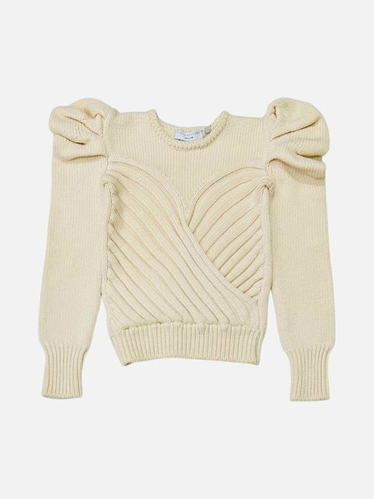 VIOLANTE NESSI Puff Sleeve Cream Jumper