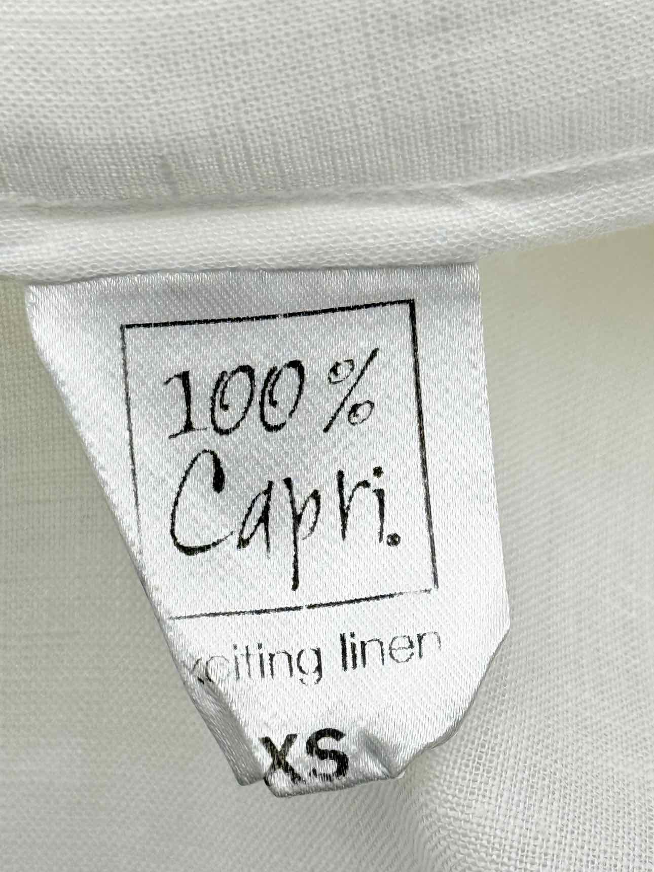 100 % CAPRI Origami White Size XSmall Long Dress