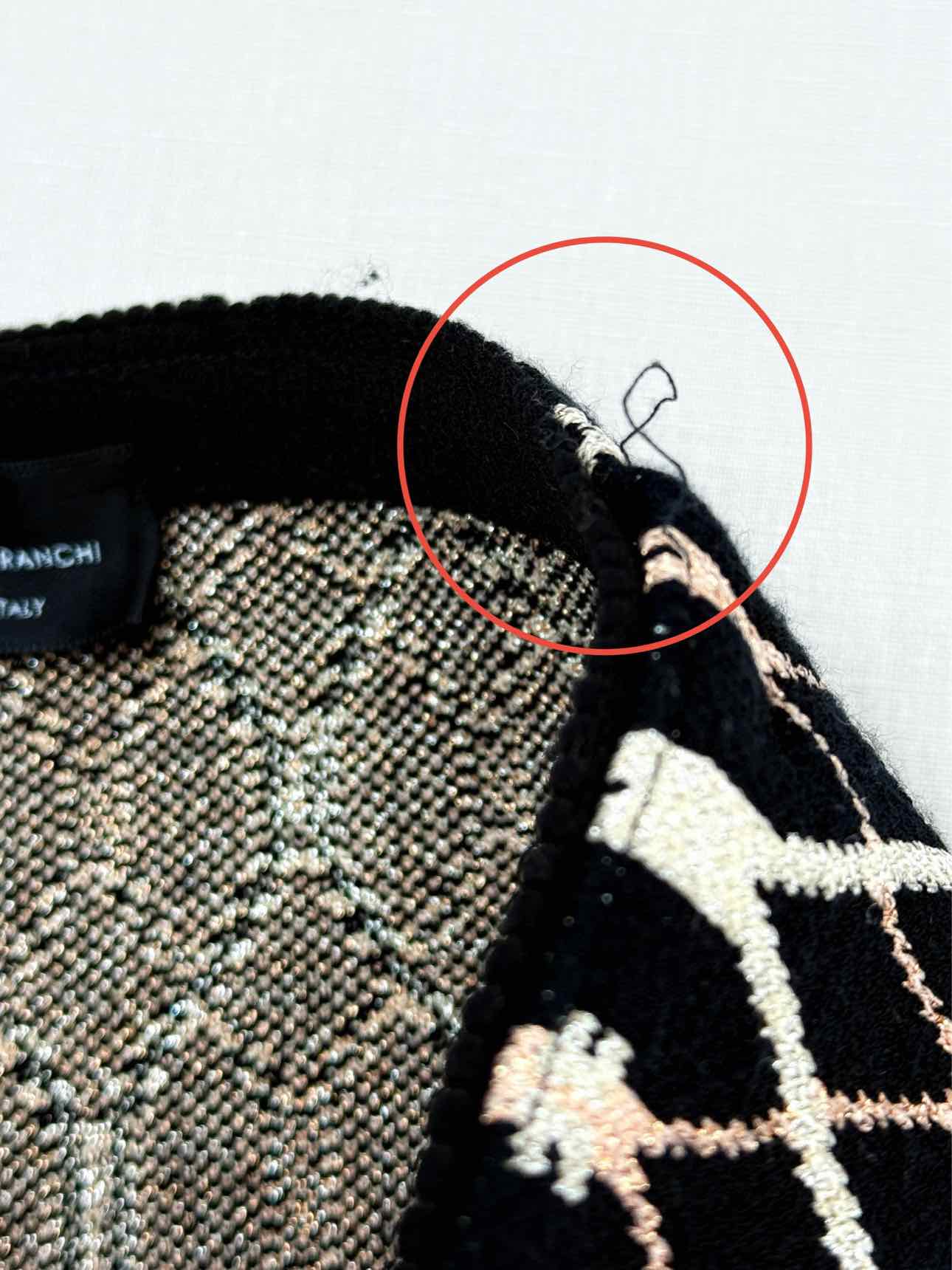 ELISABETTA FRANCHI Cropped Black & Gold Size US 8 Pants