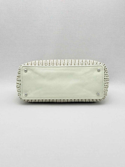 CHANEL Woven White Tote Bag