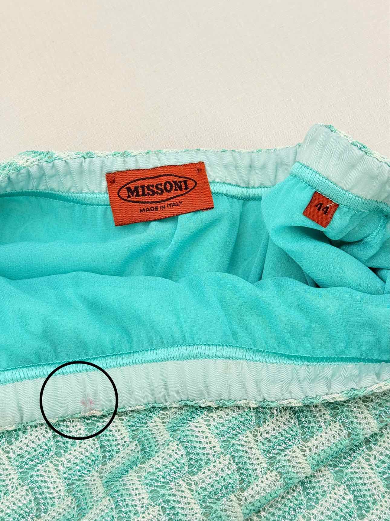 MISSONI Blue Multicolor Striped Size US 8 Long Skirt