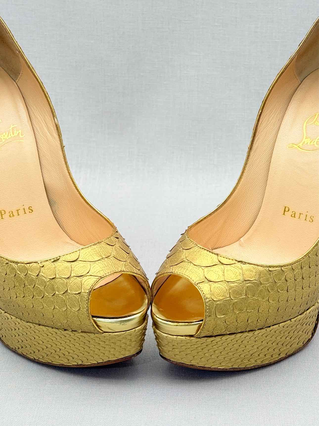 CHRISTIAN LOUBOUTIN Lady Peep Python Size EU 35.5 Pumps