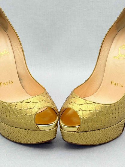 CHRISTIAN LOUBOUTIN Lady Peep Python Size EU 35.5 Pumps