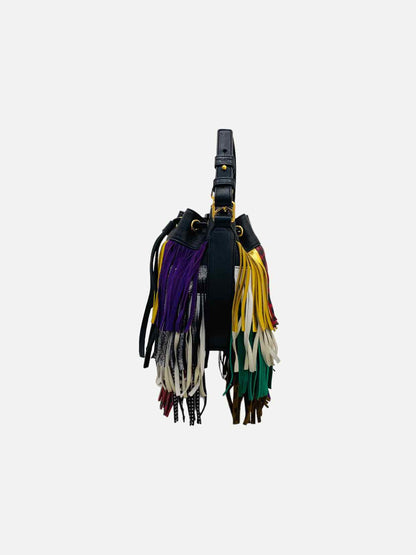 SAINT LAURENT Black Multicolor Bucket Bag