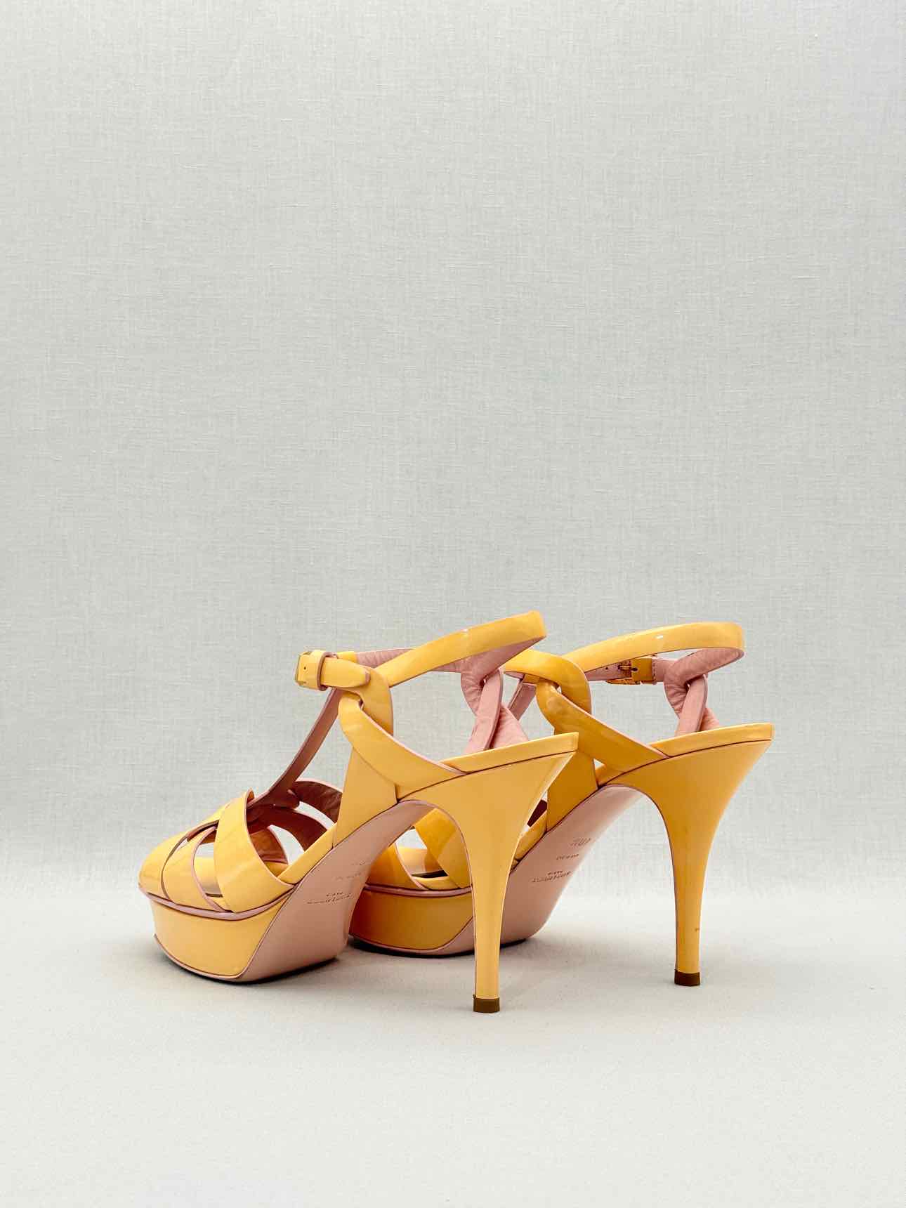 YVES SAINT LAURENT Yellow Size EU 40.5 Platform Sandals