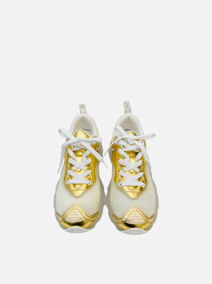 CHRISTIAN DIOR Vibe White & Gold Sneakers