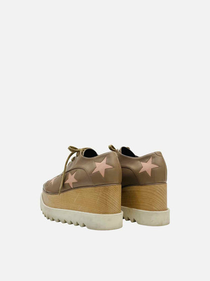 STELLA MCCARTNEY Elyse Star Taupe w/ Gold Brogues