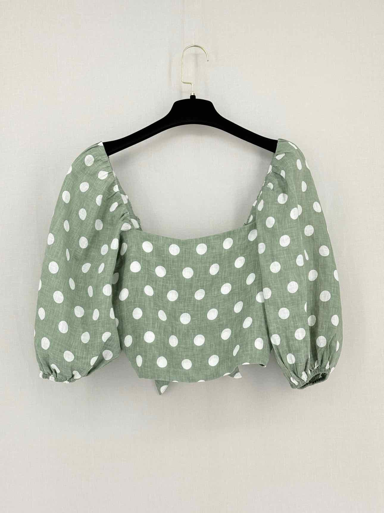 FAITHFULL THE BRAND Idrissy Green Size US 8 Top