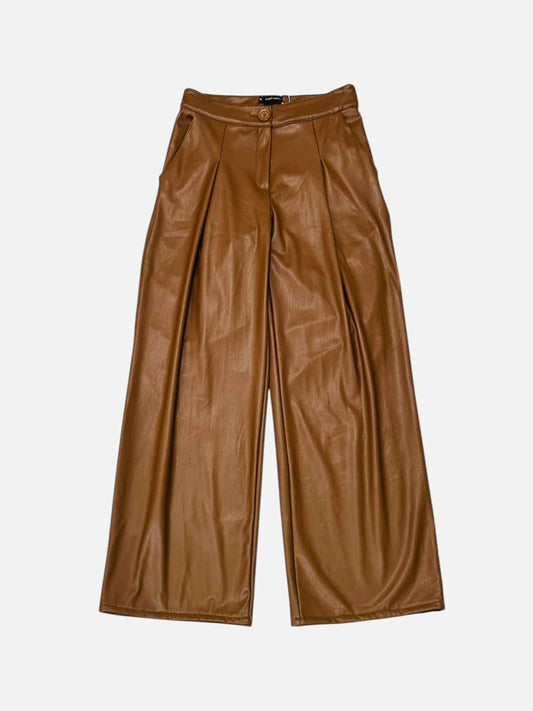 ANGIE HOBEIKA Wide Leg Brown Pants