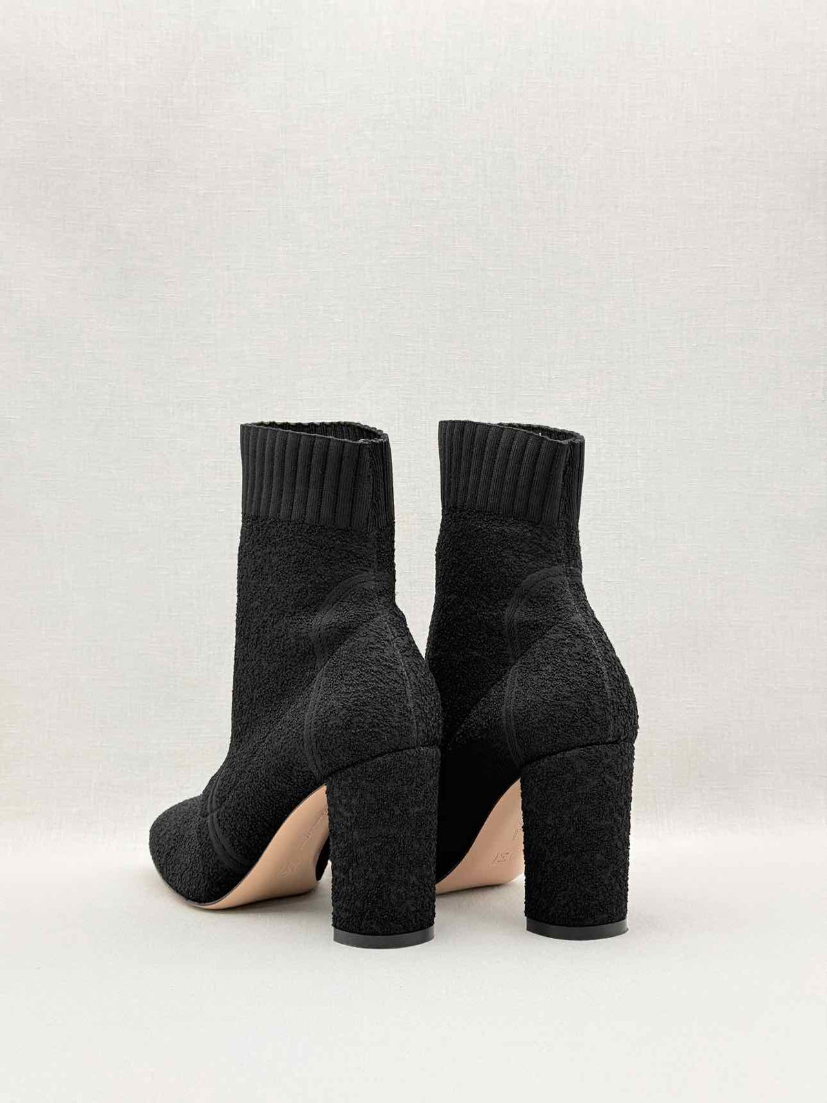 GIANVITO ROSSI Sock Black Size EU 37.5 Ankle Boots