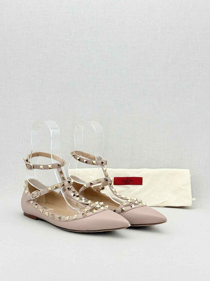 VALENTINO Rockstud Powder Pink Size EU 39 Flats