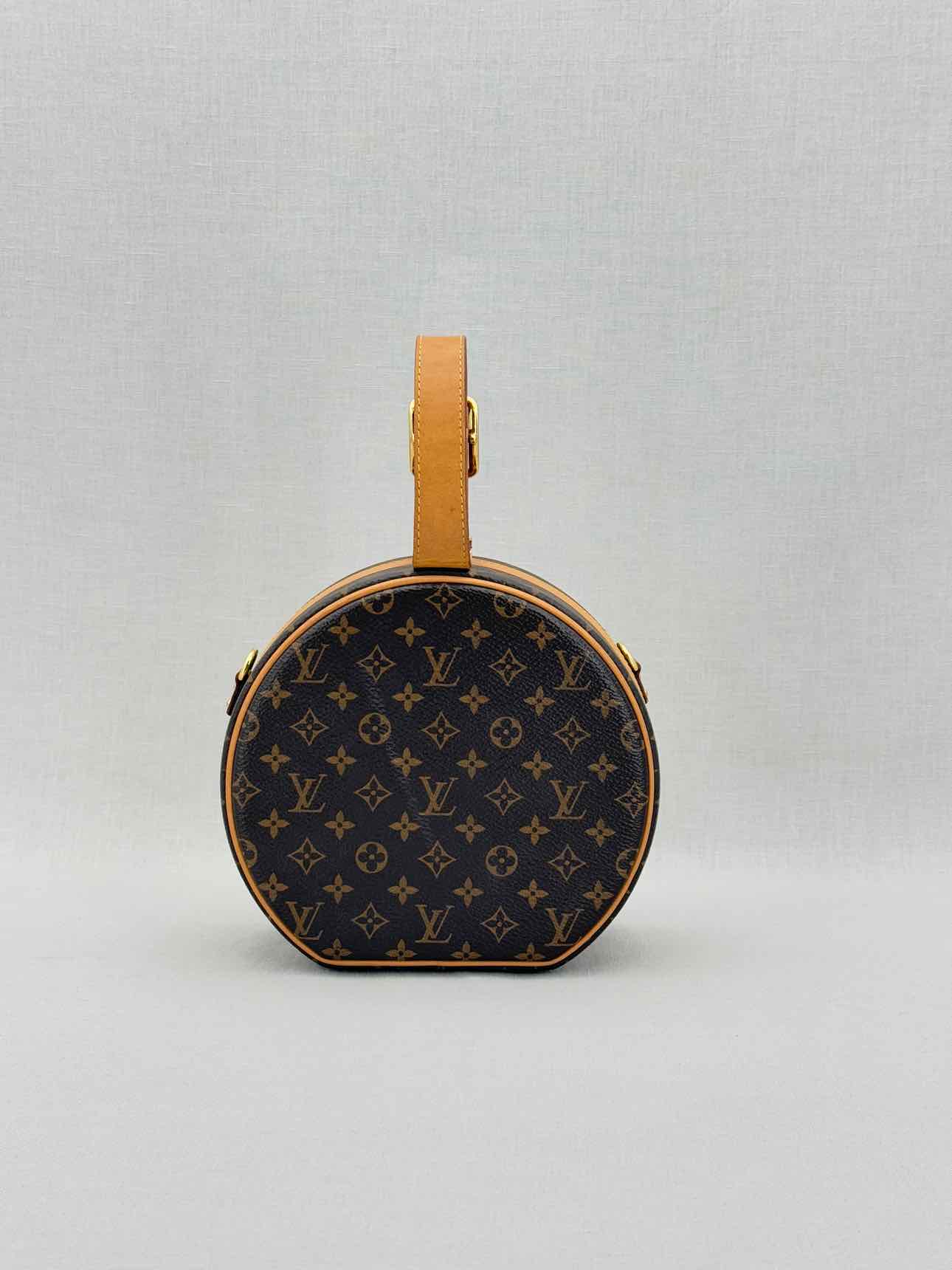 LOUIS VUITTON Petite Boite Chapeau Brown Top Handle