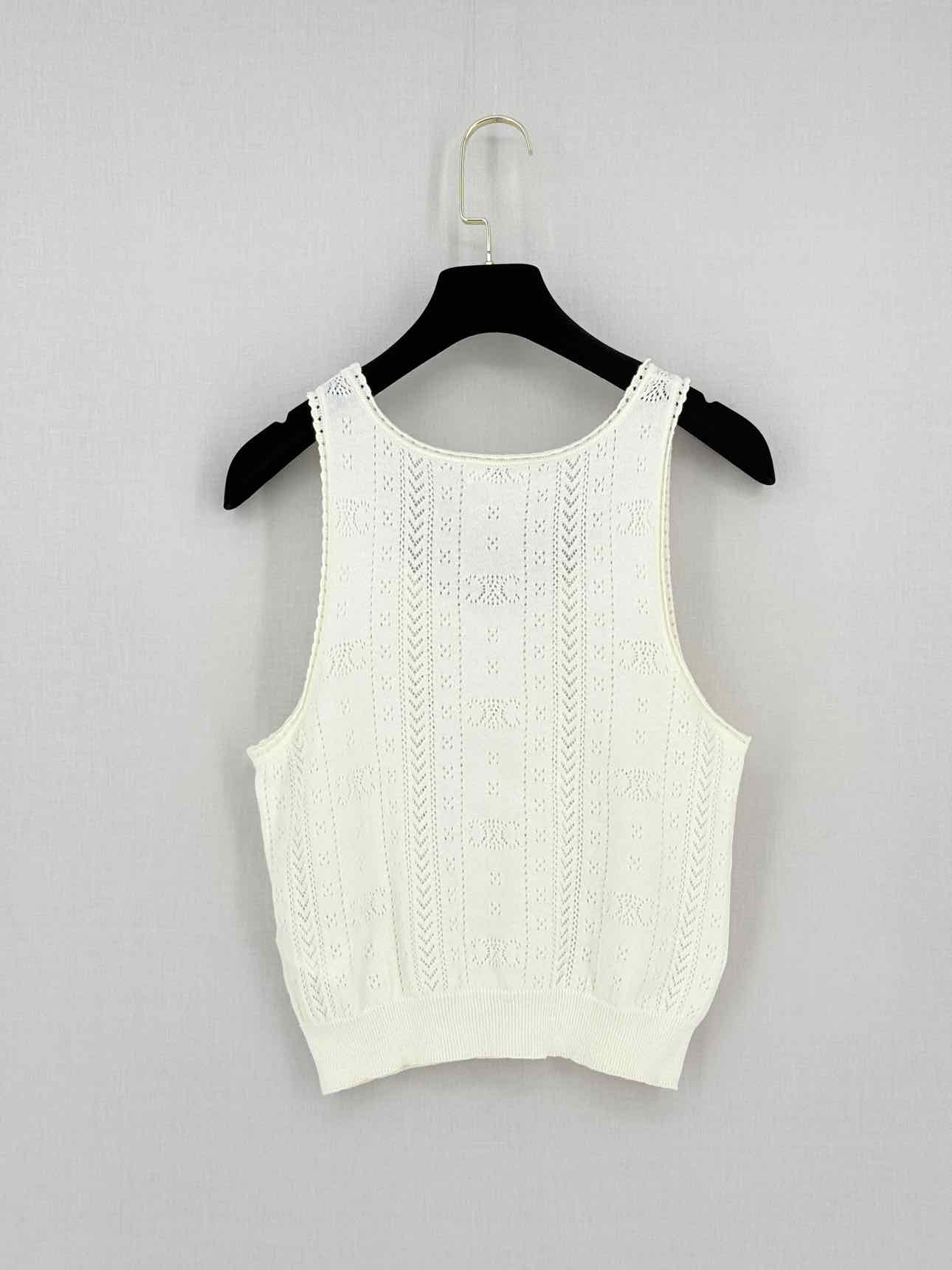 CELINE Off-white Triomphe Logo Size Small Tank Top