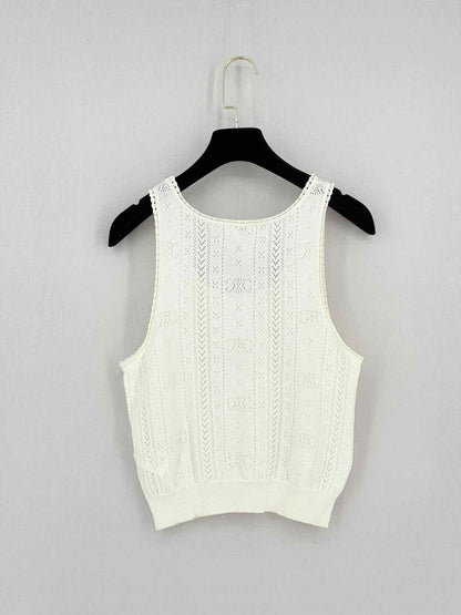 CELINE Off-white Triomphe Logo Size Small Tank Top