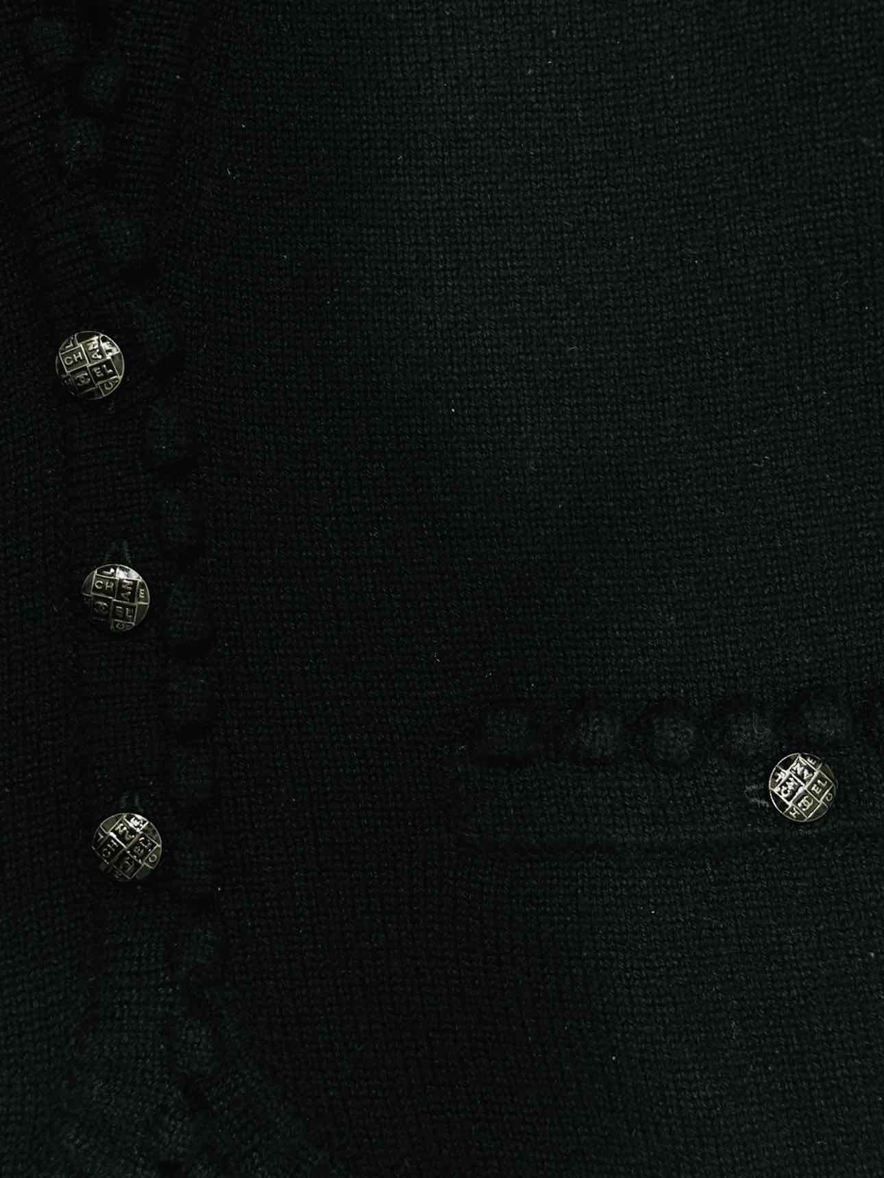CHANEL Scalloped Black Size US 2 Jumper