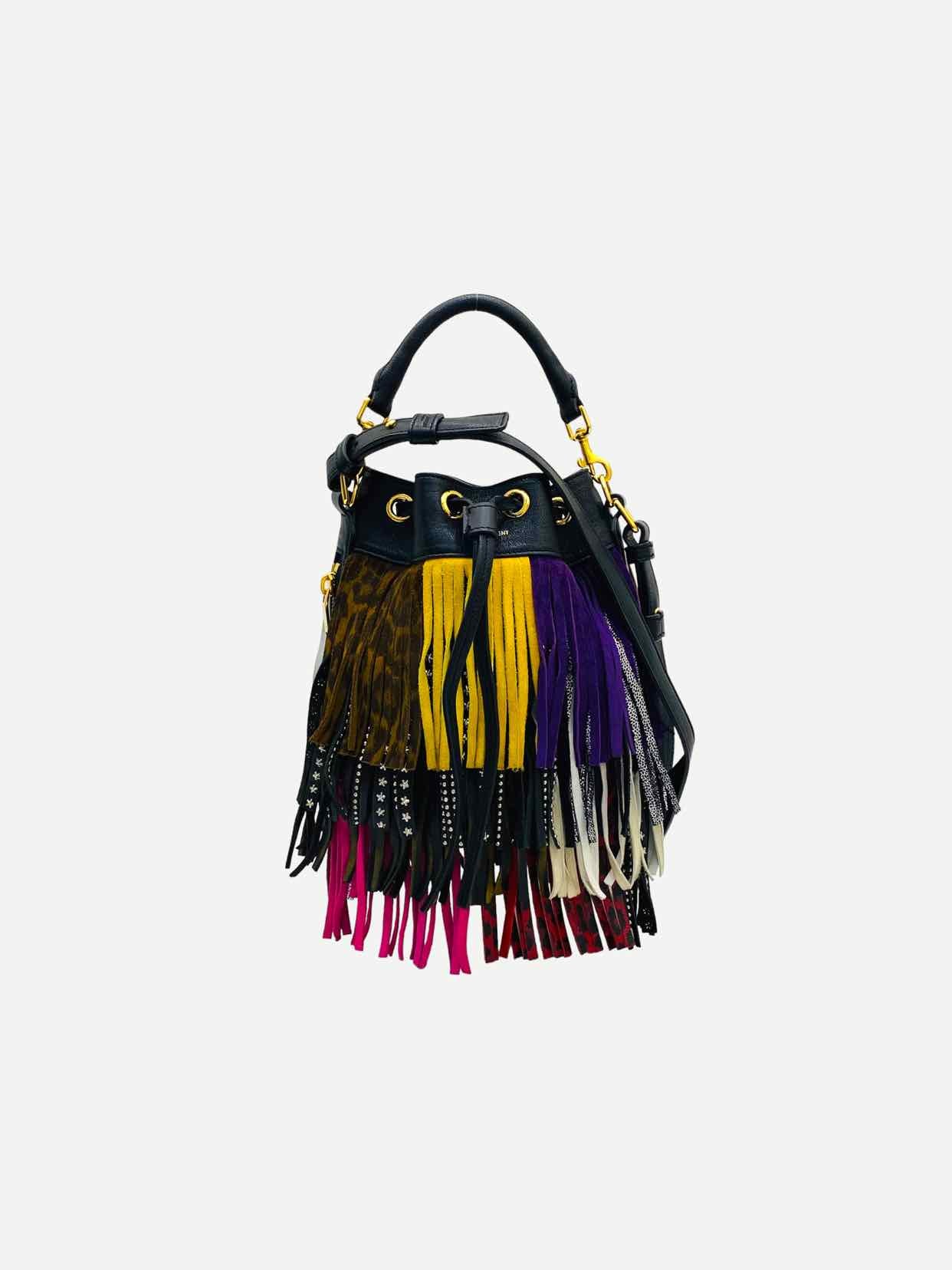 SAINT LAURENT Black Multicolor Bucket Bag