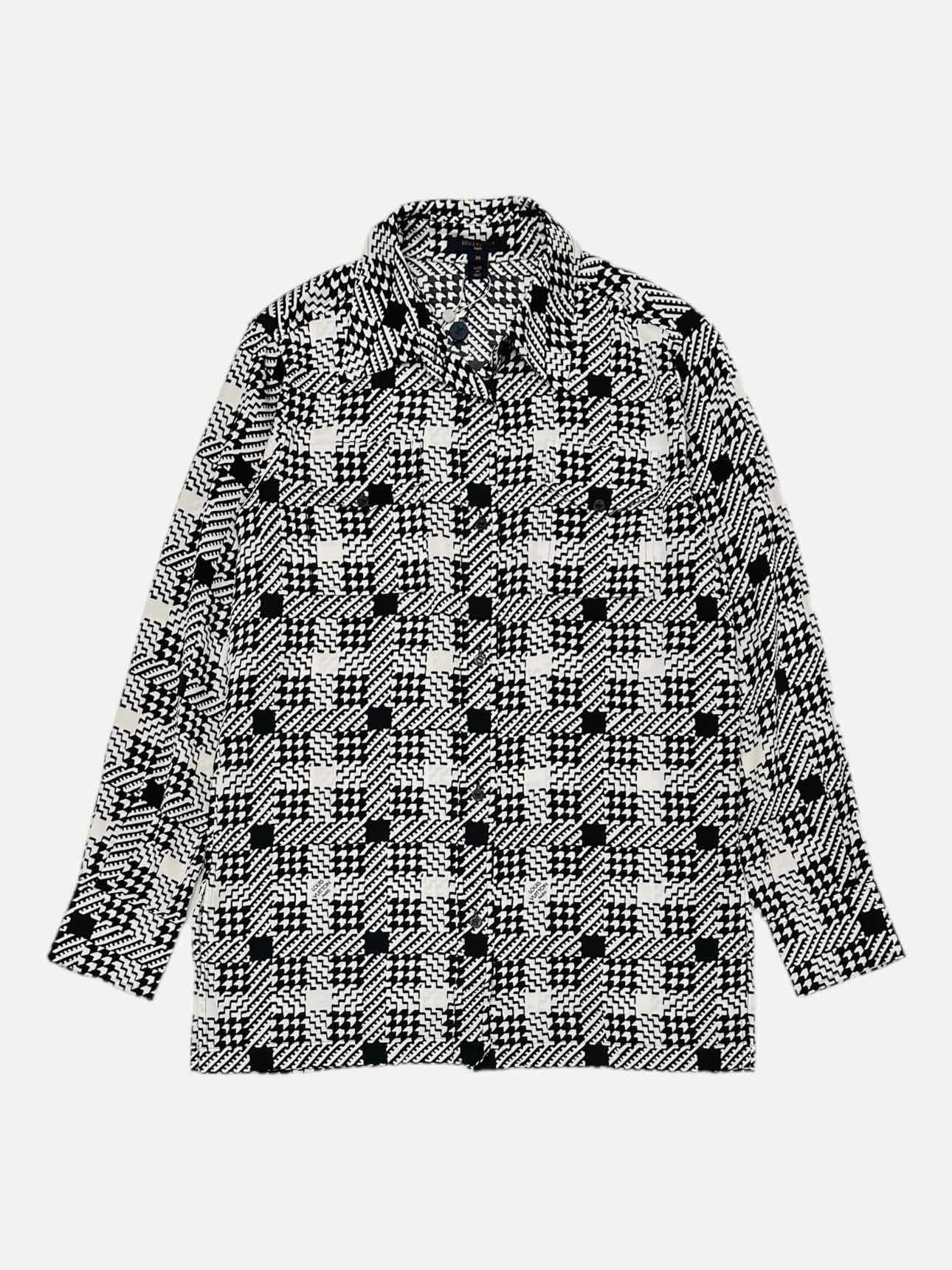 LOUIS VUITTON Relaxed Fit Black & White Size US 6 Shirt