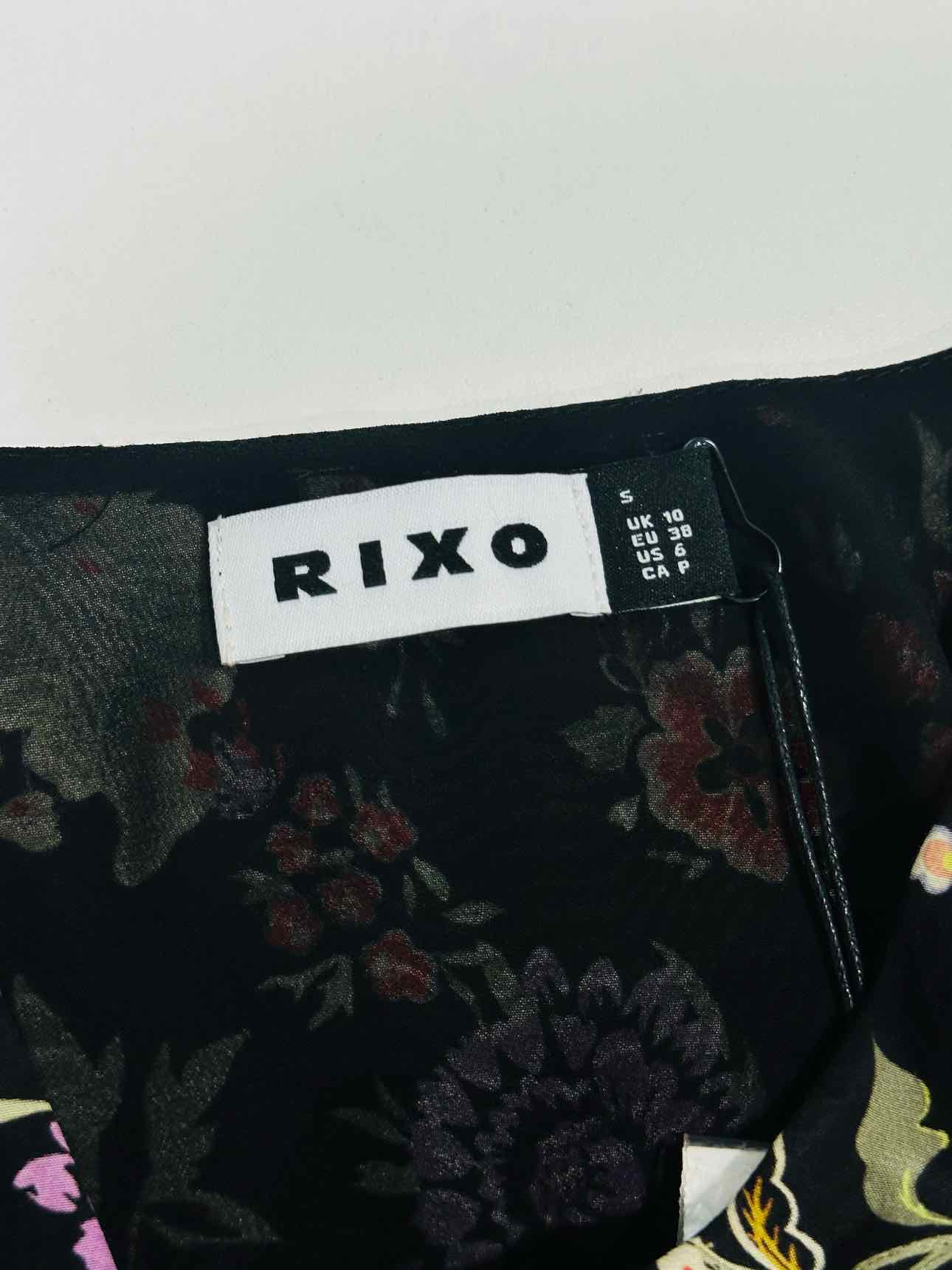 RIXO Plunging V Neck Floral Print Size US 6 Short Dress