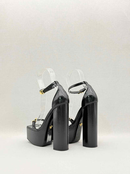 VERSACE Black Size EU 38 Platform Sandals