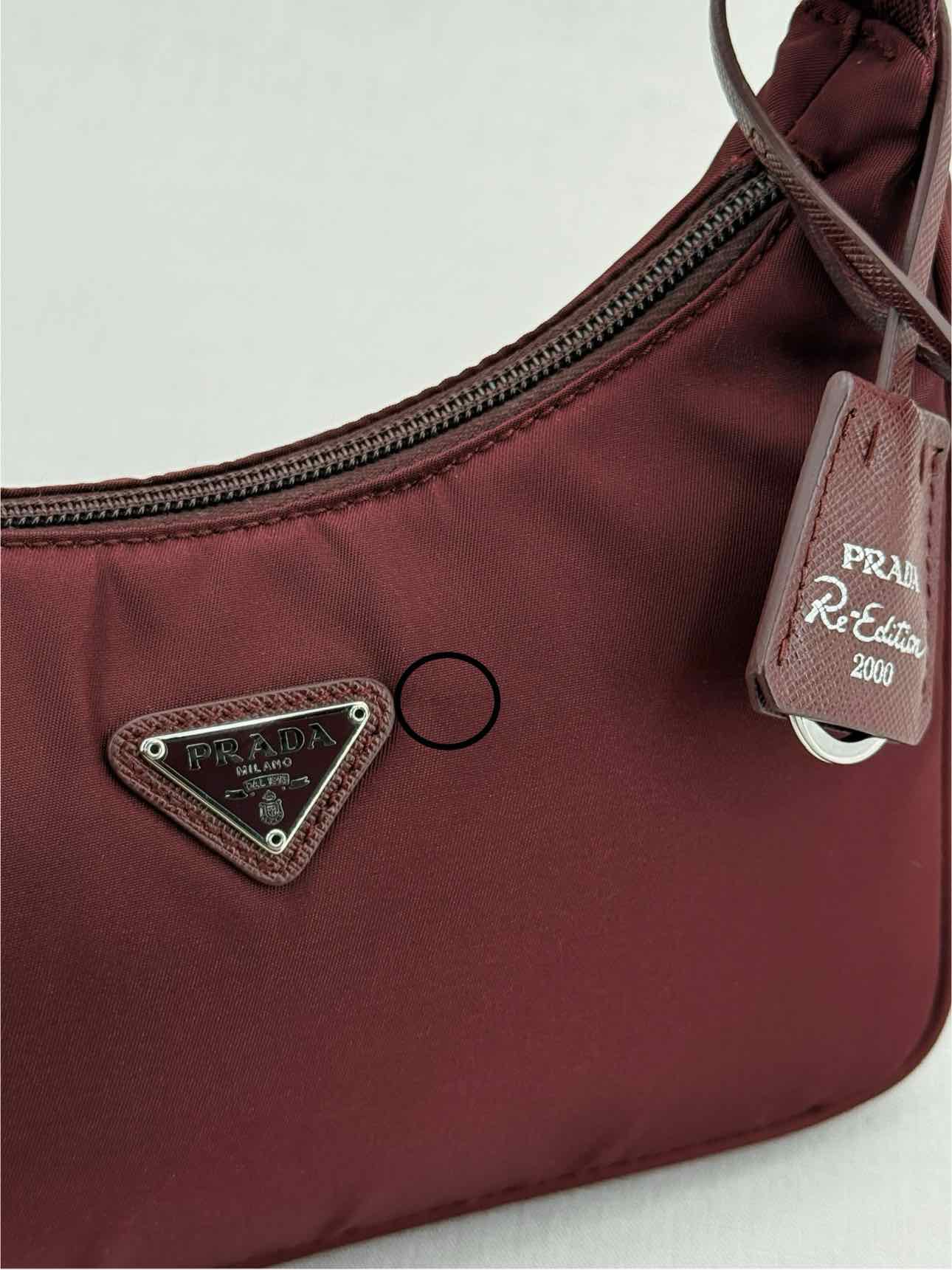 PRADA Re-Edition 2000 Burgundy Shoulder Bag